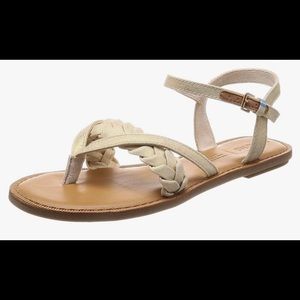 Toms Women’s Lexi Sandal Natural Shimmer Canvas